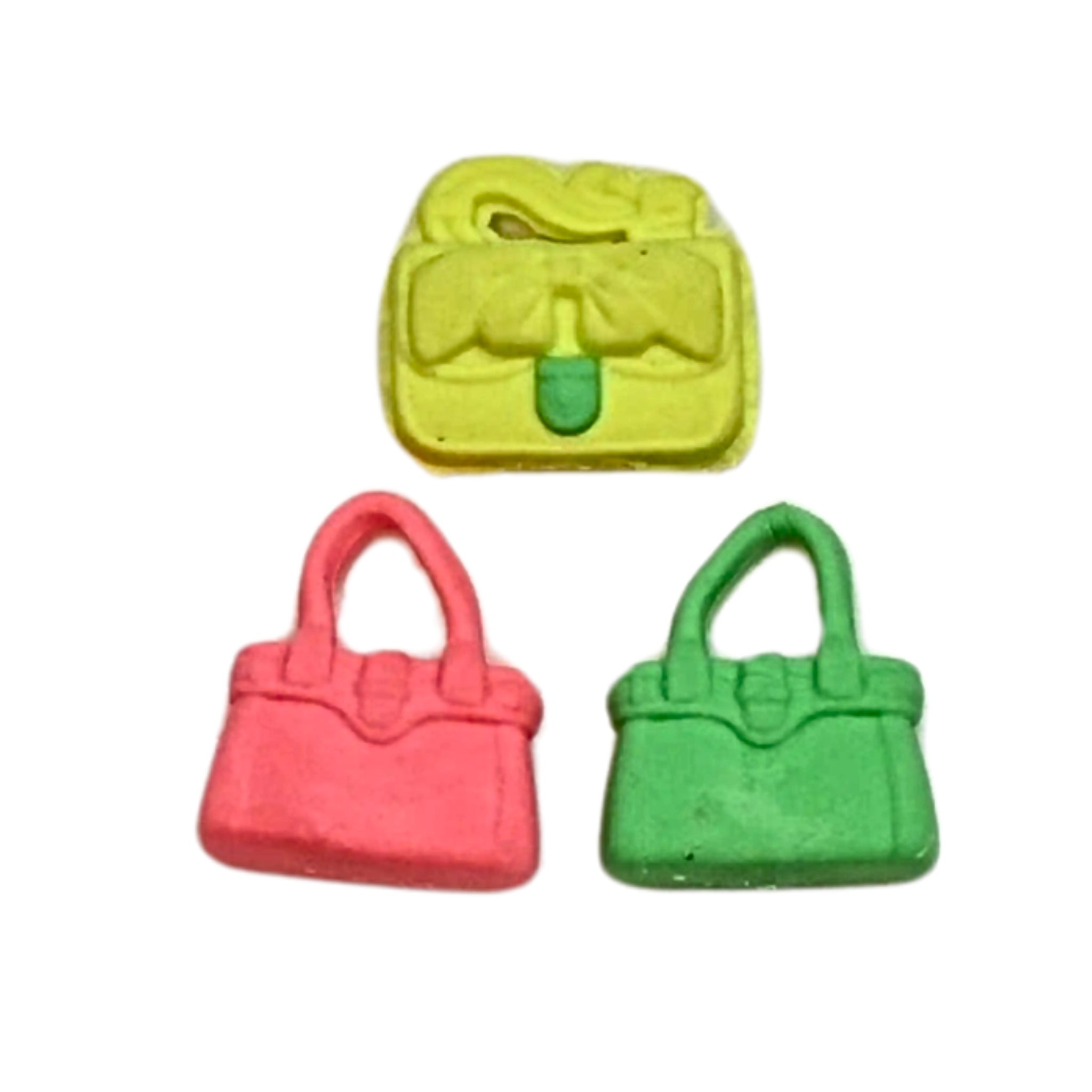 Small Hand Bag Erasers pack of 3