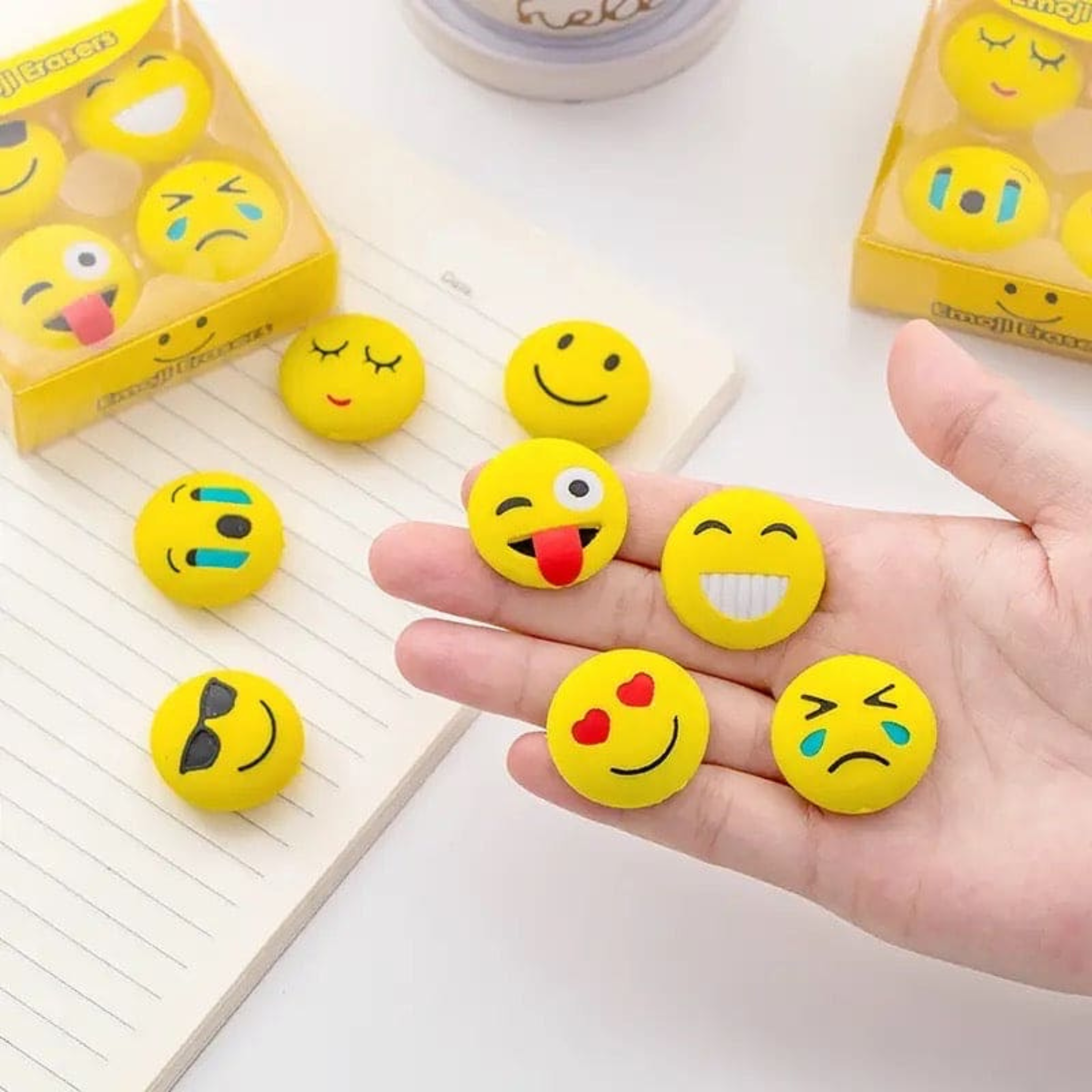 Emoji erasers 4 in 1