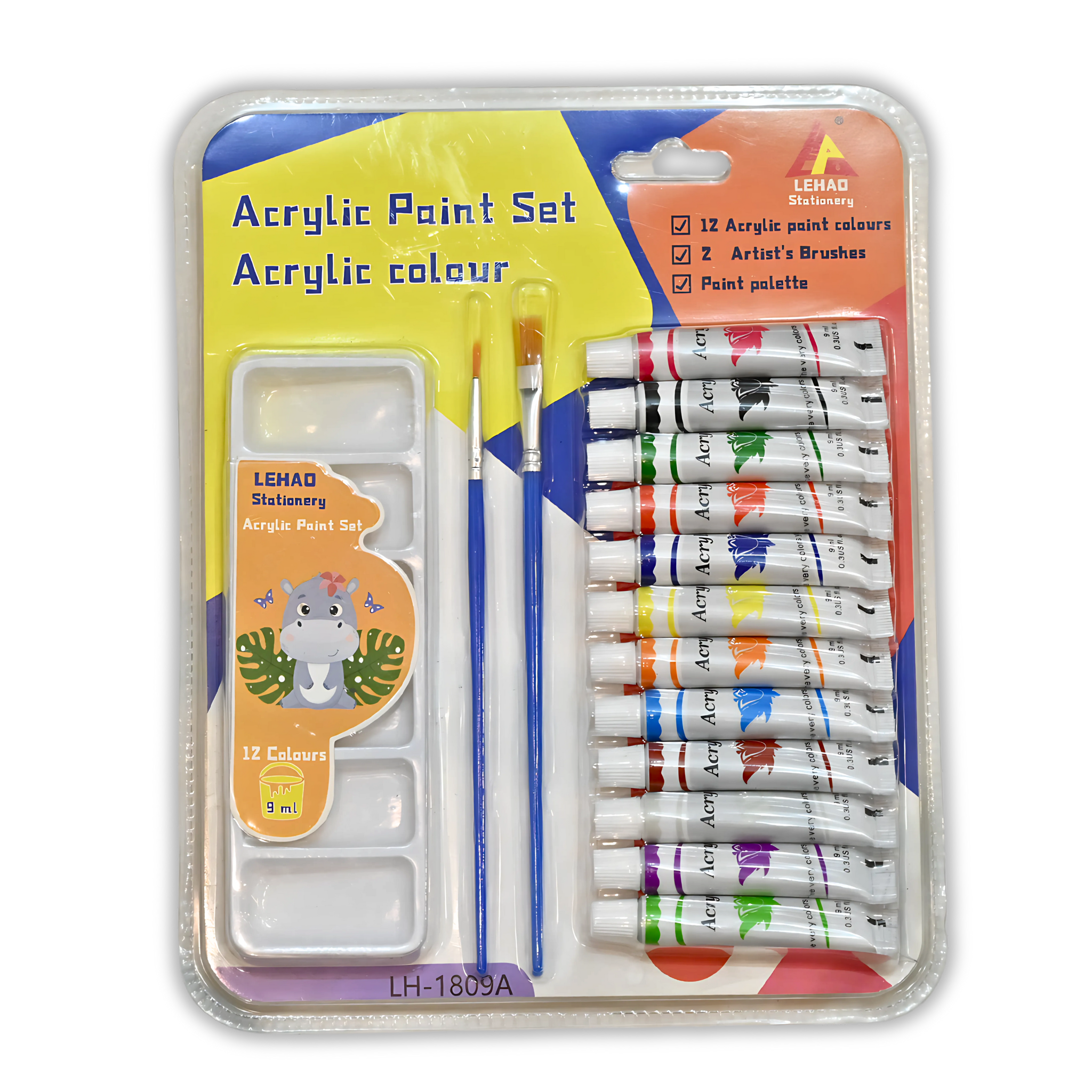 Acrylic Paint set with brush