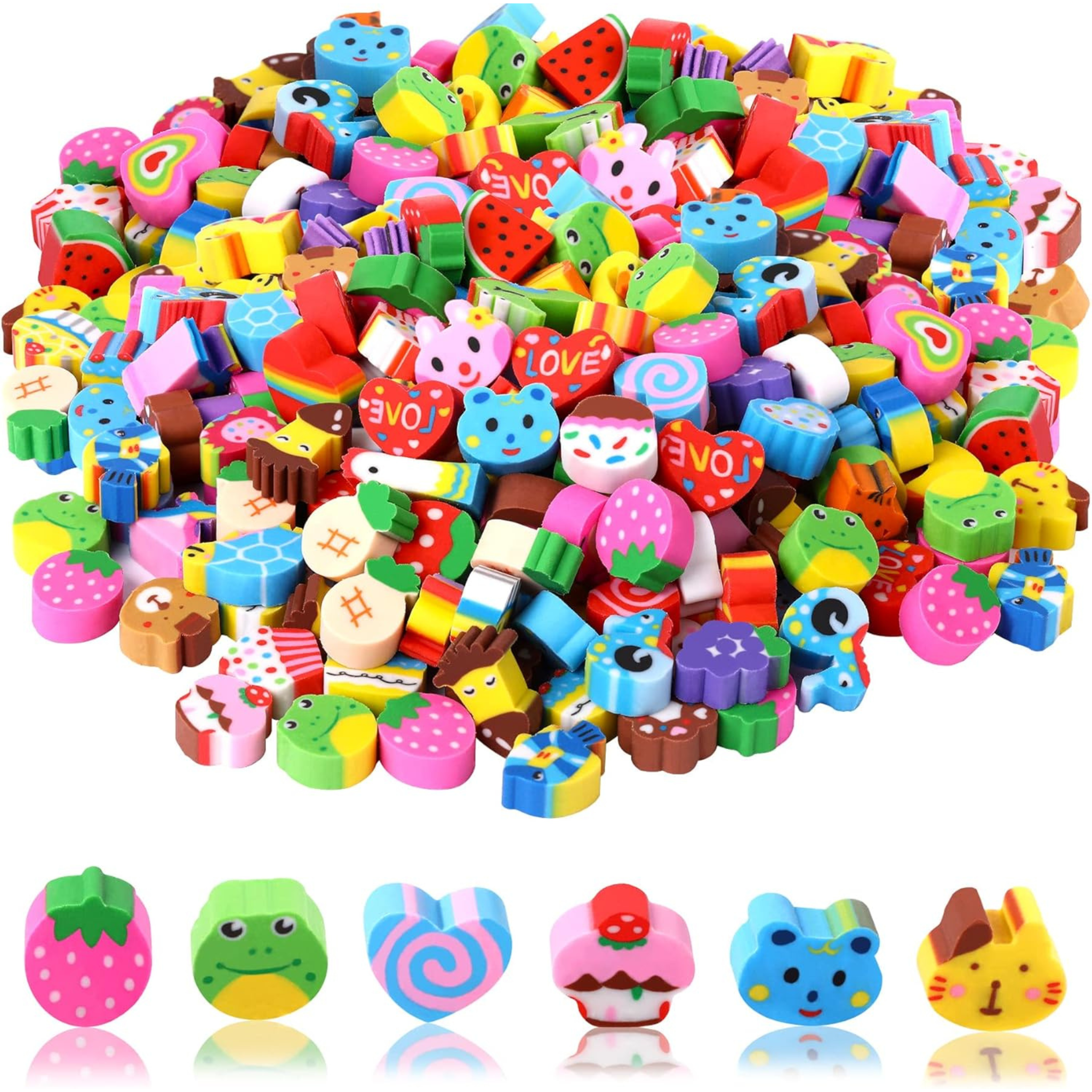 Pack of 15 Mini Erasers
