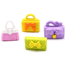 Small Hand Bag Erasers pack of 3